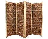 bambus-discount.com Raumteiler aus Weiden Paravent mit H:120 x B:240cm, 4teilig - Klappbare Sichtschutzwand aus Weidenruten günstig k