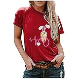 Shirts für Damen t-Shirt Damen weiß t-Shirt Damen schulterfrei Bluse v-Ausschnitt Langarm Oberteil Blumenmuster Longshirt mit reißverschluss Off Shoulder Tunika Shir(#NHD-220326 T-Shirt-A03 3XL)
