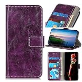 LMFULM® Hülle für Sony Xperia Pro-I (6,5 Zoll) PU Leder Magnet Brieftasche Lederhülle Retro Crazy Horse Muster Stent-Funktion Ledertasche Flip Cover L