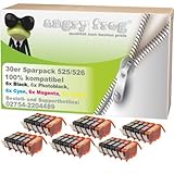 30 Druckerpatronen mit Chip für Canon Pixma ip4850 ip4950 MX885 MG5150 MG5250 MG6150 MG8150 MX885 ip 4850 MG 5150 5250 6150 8150 ersetzt PGI-525BK CLI-526BK CLI-526C CLI-526M CLI-526Y (kompatible Druckerpatronen - mit Chip und Füllstandanzeige) sie bekommen 6 x schwarz (525BK) 6 x schwarz (526BK) 6 x blau (526) 6 x rot (526M) 6 x gelb (526Y)