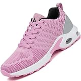 Mishansha Air Straßenlaufschuhe Damen Laufschuhe rutschfest Sportschuhe Frauen Dämpfung Turnschuhe Atmungsaktiv Walkingschuhe Leichte Sneaker Pink 275, Gr.37 EU