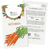 OwnGrown Premium Möhren Samen (lange rote stumpfe), Karotte Samen zum Anbauen, Möhren Saatgut für rund 850 Mö