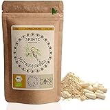 SPINTZ 160 Stk. Bio Ashwagandha Kapseln - hochdosierte Ashwaganda Tabletten - 600mg Ashwagandhapulver aus biologischem Anbau - indischer Ginseng, Schafbeere - veganes Superfood | plastikfrei verpack