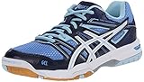 ASICS Damen Gel Rocket 7 Volley Ballschuh, Powder Blue/White/Indigo Blue, 44 EU