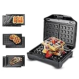 Sandwich Maker ， 3 IN 1 Barbecue Waffeleisen ， Sandwich Maschine Vielseitige leichte Nahrung ， Mini Toaster Frühstücksmaschine Dropshipping W
