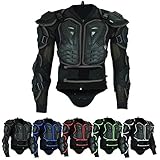 Herren Motorrad Körperpanzer Sicherheit Schutz Wirbelsäulenschutz Guard Motorrad Körperpanzer Sicherheitsjacke Gr. L, Schw