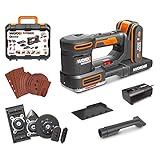 WORX 18V(20V MAX) Akku Multischleifer 5-in-1 Schleifmaschine Schlichtschleifer Schwingschleifer Detailschleifer WX820