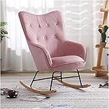 XHZC Nordic Single Schaukelstuhl Sofa Liegesessel Wohnzimmer Schlafzimmer Balkon Lounge Sessel Nickerchen Lazy Chair(Color:Pink Color)