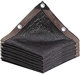 LLDSB026 Sunblock Sonnenschutznetz/Sonnensegel, Atmungsaktives HEPE-Gewebe, Leicht und Haltbarkeit Gewächshaus Schatten 80% UVbeständiges Netz,Rechteck - Schwarz,Anpassbare Größe (5x7m / 16.4x23ft)