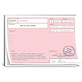 KULTFAKTOR GmbH Rezeptblock Ruhe auf Rezept Not to-Do-Liste rosa-Weiss 10,5x14,8cm Einheitsgröß