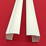 Easy-Shadow - 2 Stück Seitenschienen Länge 150 cm selbstklebend für Klemmfix-Rollos Verdunkelungsrollo - Führungsschiene aus PVC individuell kürzbar Montage ohne Bohren am Fensterflügel Verdunkelung - weiß