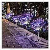 XXFFD. LED Solar LED Helle Outdoor Garten Beleuchtung löwenzahn Feuerwerk Dekoration Lampe 1/2 stücke for gartenterrasse Landschaft (Emitting Color : RGB, Wattage : 1pcs 90LED)