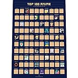 Top 100 Anime Scratch Off Poster - Die Beste Japanische Animation Aller Zeiten Bucket List (42 x 59.4 cm)