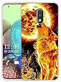 Sunrive Kompatibel mit Motorola Moto G4 Plus Hülle Silikon, Transparent Handyhülle Schutzhülle Etui Case (X Wolf)+Gratis Universal Eingabestift MEHRWEG