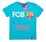 100 % offizielles Lizenzprodukt des FC Barcelona, kurzärmeliges T-Shirt für Jungen und Kinder, Messi Suarez Neymar, Design 6, 98