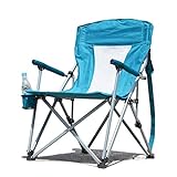 qidongshimaohuacegongqiyouxiangongsi angelausrüstung Tragbare große Sessel lässige Leinwand Liegestühle mit dem Auto Camping-Sessel Außen-Stuhl Klapp (Color : Green Blue)