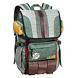 Rebels Alliance Icon Boba Fett Laptop Rucksack Star Wars Element Tasche Reisetasche mit Gepäckanhänger, Boba Fett, Einheitsgröße, Reiserucksäck