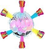 888 Stuck Wasserbombens,Water Balloons,Wasserbombens fur Kinder,luftballons Water balloons,6 Bündel mit je 37 Wasserbomben,Kein mühsames Füllen und Verknoten von Wasserb