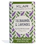 Klar Seifen festes Shampoo Teebaumöl & Lavendel, 100 g