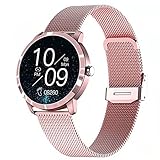 TTWLJJ Smartwatch Damenfitness Aktivitätstracker Mit 1,09'' IPS Display, IP67 Wasserdicht, Sitzende Erinnerung, Informationsschub, Schrittzähler Für Ios Und Android,Rose G