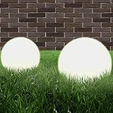 Gawany LED-Gartenleuchten 2 STK. Gartenbeleuchtung Solarleuchte Garten Kugelförmig PMMA Umfasst 2 Gartenlamp