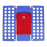 SiaMed Profi Wäschefalter - Version 2022- Wäschefaltbrett Hemdenfalter Wäsche Faltbrett Falthilfe (blau)