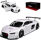 AUTOart A-U-D-I R8 FIA LMS GT GT3 Plain BOD Version Weiss 81602 1/18 Modell Auto mit individiuellem Wunschk