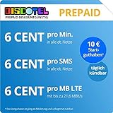 discoTEL LTE Prepaid 6 Cent inkl. 10 Euro Startguthaben - täglich kündbar (6 Cent pro Minute, 6 Cent pro SMS, 6 Cent pro MB)