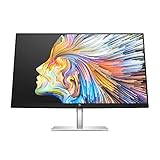 HP U28 Monitor - 28 Zoll Bildschirm, 4K UHD Display, HDR, 60Hz, 5ms Reaktionszeit, AMD FreeSync, HDMI 2.0, DisplayPort 1.2, USB-C, 3xUSB-A, Low Blue Light Modus, schwarz/silb