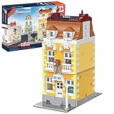 Modulare Hausarchitektur-Modellbauklötze, Fotostudio-Baustein-Kit, Häuser-Modellbau, kompatibel mit Lego (1739 Stück)