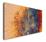 Paul Sinus Art Abstraktes Gemälde 120x 60cm Panorama Leinwand Bild XXL Format Wandbilder Wohnzimmer Wohnung Deko Kunstdruck