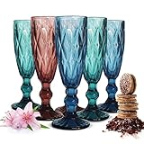 Sendez 6 bunte Sektgläser 150ml Champagner Sektkelche Sektglas Proseccog