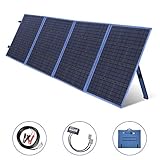 SARONIC 200 Watts Solartasche Faltbares Solarpanel 12V Monokristalline Ladegerät mit Ladereglerfür Camper, Caravaning, Motorhome-Rallyes, Mobile-Offices-System 12V (Blau)