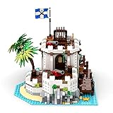SESAY Piraten Bausteine Bausatz, 1451 Teile Kaiserliche Wachturm Modell, Kompatibel mit Lego 21322 Pirates of Barracuda Bay, MOC-79638