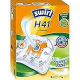Swirl H 41 MicroPor Plus Staubsaugerbeutel für Hoover Staubsauger, Anti-Allergen-Filter, 4 Stück inkl. F