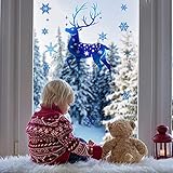 NMSLCNM Weihnachten Fenstersticker Weihnachten Selbstklebend Fensterbilder Weihnachten Fensteraufkleber PVC Für Türen Schaufenster Vitrinen Winter Deko Weihnachtsdeko Fensterdeko (B)