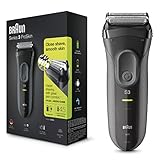 Braun Series 3 ProSkin 3000s wiederaufladbarer Elektrorasierer Wet & Dry für M