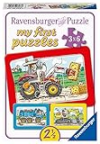 Ravensburger Kinderpuzzle - 06573 Bagger, Traktor und Kipplader - my first puzzle mit 3x6 Teilen - Puzzle für Kinder ab 2,5 J