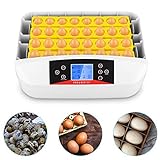 Inkubator Brutmaschine Vollautomatisch 42 Hühner Eier Digitales Brutkasten mit Automatische Turner und Feuchtigkeitskontrolle, Digital Eier Hatchery für Geflügel Hühner Ente Taube Wachtel Vog