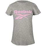 Reebok Big Vector Stack T-Shirt Light Heather Grey, M, Unisex Kinder, G