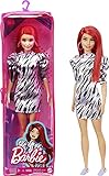 Barbie GRB56 - Fashionistas Puppe (kurze rote Haare) mit Zubehör, mit Kleid und Schuhen, Spielzeug für Kinder von 3 bis 8 J