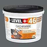 Dachfarbe 12kg Sockelfarbe Dachlack Dachsanierung flexibler Polymermembran hochdeckend wetterbeständig Steingrau RM46