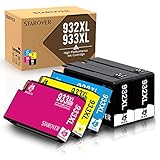 STAROVER 932xl 933xl Kompatible Tintenpatronen Ersatz für HP Officejet 6600 6700 7110 7510 7610 7612 6100(5er Pack)