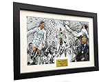 KICKS Real Madrid 2018 Champions League Celebration 12 x 8 A4 signiert Cristiano Ronaldo Gareth Bale Sergio Ramos Zinédine Zidane – Autogrammkarte Fotografieren, Bilderrahmen Fußball Geschenk