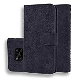 Handyhülle für Xiaomi Poco X3 NFC/Poco X3 Pro Hülle Leicht PU Leder Schutzhülle Flip Brieftasche Case Cover mit Tasche Magnetschnalle, Klapphülle für Xiaomi Poco X3 NFC/Poco X3 Pro, Schw