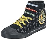 Harry Potter Hogwarts Frauen Sneaker high schwarz EU39 Textil, Gummisohle Fan-Merch, Filme, Hogw