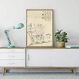 Gymqian Klassische Kunstwerk Druck Retro Poster und Drucke Blume Leinwand Malerei Wandkunst Bild Für Wohnzimmer Wohnkultur Wandbild 40x55cm R