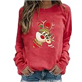 Damen Langarm Oberteil Halloween Totenkopf Print Kalte Schulter Sexy V-Ausschnitt Langarmshirt Damen Off Shoulder Sweatshirt Pullover Teenager Mädchen Schulterfrei Casual Locker Oversize Bluse Top