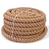 vidaXL Seil 100% Jute 20mm 50m Naturhanf Hanfseil Tauwerk Juteseil Tau S