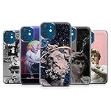Aesthetic Statue Phone Case Abstrakte Kunst Cover für iPhone 13, 12 Pro, 11, XR, XS, 7, 8+ für Samsung A12, A52, A51, A32, Galaxy S20fe, S21, S10 M78